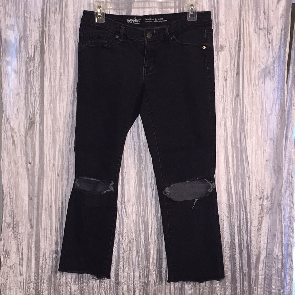 Mid-Rise Open Knee Pants size 6